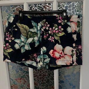 jcpenney Navy Floral Jean Shorts
